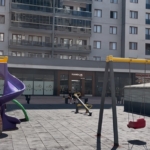 Parkta oynayan çocukları yerden yere vurdu