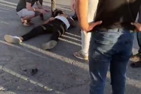 Cadde üzerinde motosiklet ve otomobil çarpıştı: 1 yaralı