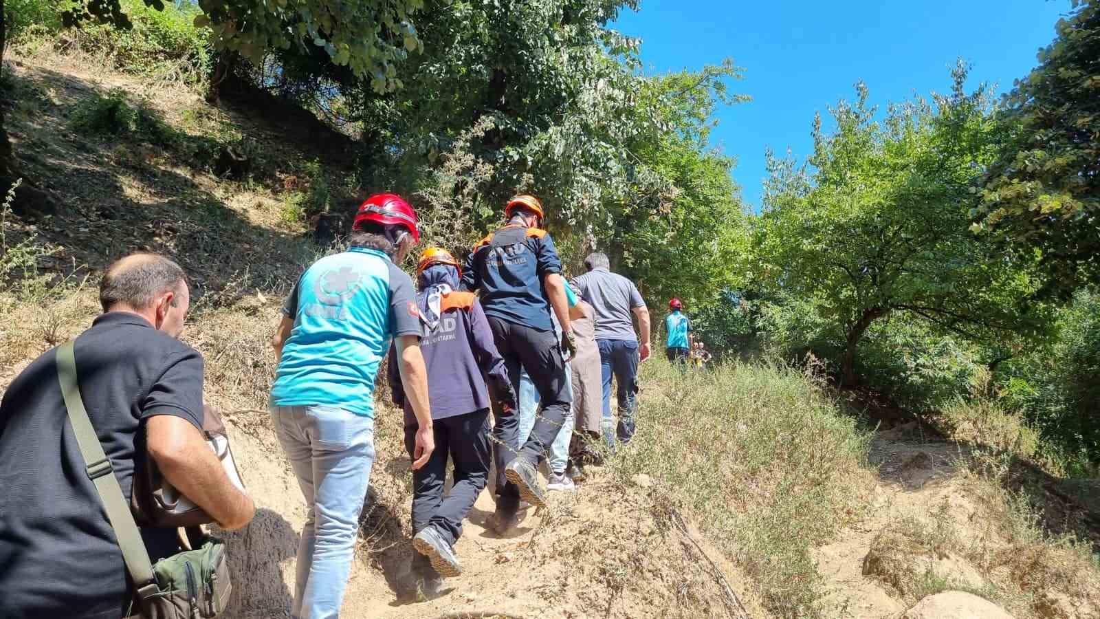 Yaşadığı dağlık alanda rahatsızlanan yaşlı kadın için ekipler seferber oldu