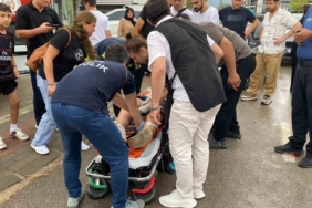 Bisikletten düşen çocuğun bacağına direksiyon saplandı
