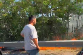 Bursa-İzmir-İstanbul otoyolunda yangın