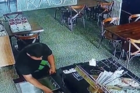 Topallayarak girdiği restorandan cüzdan çaldı, hırsızlık anı kameraya yansıdı