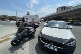 Kavşakta kaza: Motosiklet sürücüsü yaralandı