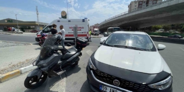 Kavşakta kaza: Motosiklet sürücüsü yaralandı