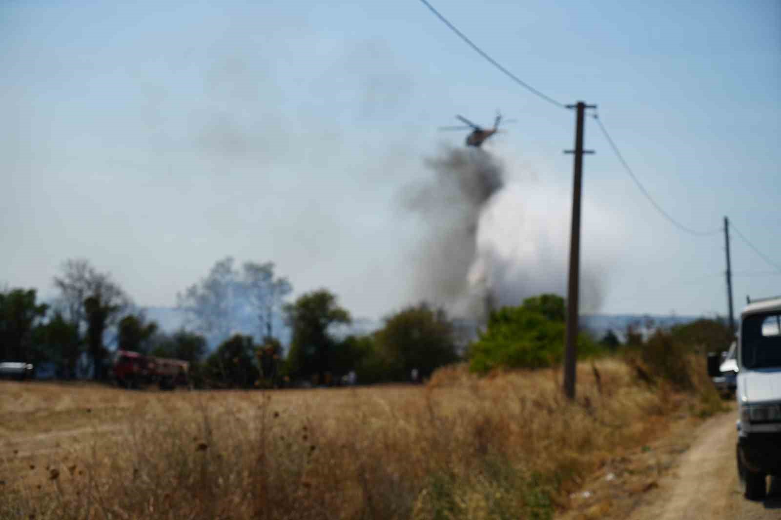 Çanakkale’de tarım arazinde yangın kontrol altına alındı