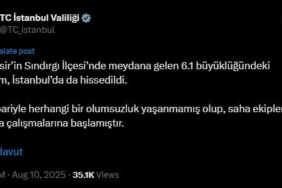 İstanbul Valiliğinden deprem açıklaması