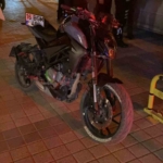 Polisi peşine takan motosikletli, kaza yapınca yakalandı