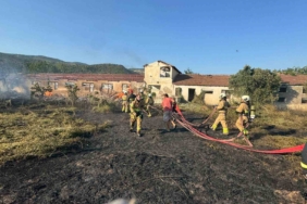 Erdek Gedeve mevkiinde arazi yangını