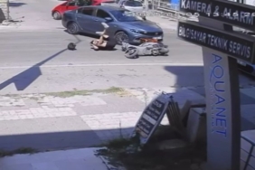 Edirne’de trafik kazası kamerada