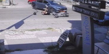 Edirne’de trafik kazası kamerada