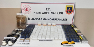 Kırklareli’nde 4 bin 220 makaron ele geçirildi