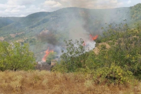 Gönen’de bahçe ve arazi yangını paniğe neden oldu