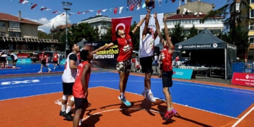 Ümraniye’de ’3x3 Sokak Basketbolu’ heyecanı yaşandı
