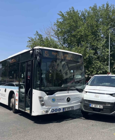 Çorlu’da otobüs kazası: 1 yaralı