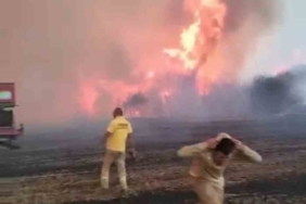 Çanakkale’de alev savaşçılarının zorlu mücadelesi kamerada