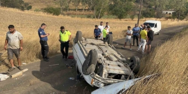 Çorlu’da otomobil takla attı: 1 yaralı