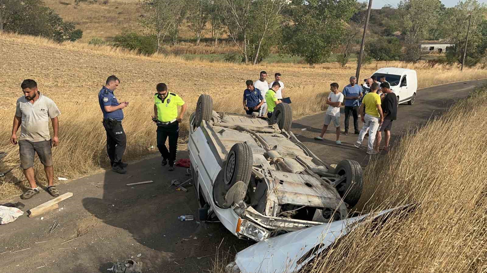 Çorlu’da otomobil takla attı: 1 yaralı