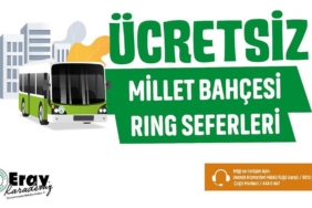 Gaziosmanpaşa Belediyesi’nden millet bahçesine ulaşımı kolaylaştırmak amacıyla ücretsiz ring seferi