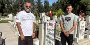 Milli yüzücü Doğukan Ulaç, şampiyonluğunu Şehit Pilot Yüzbaşı Cengiz Topel’e adadı