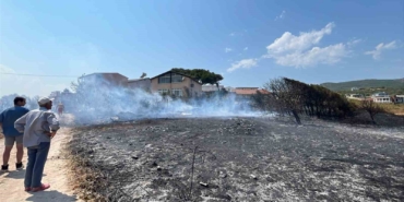 Erdek’te arazi yangını kısa sürede söndürüldü: Can ve mal kaybı yaşanmadı