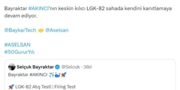 AKINCI TİHA’dan ASELSAN’ın LGK-82 mühimmatıyla hedefe tam isabet