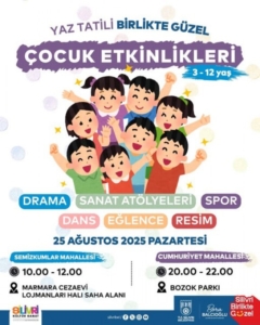 Silivri’de çocuklar yaz tatilini öğrenerek geçiriyor