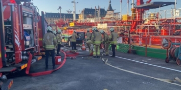Haydarpaşa Limanı’nda yakıt ikmal gemisinde yangın