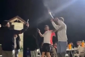 Asker eğlencesinde silahlar ateşlendi