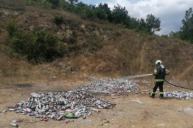 Ormana bırakılan yüzlerce sprey kutusu paniğe sebep oldu