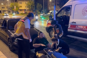 Çorlu’da elektrikli motosikletli kaygan zeminde devrildi: 1 yaralı