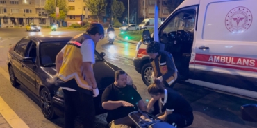 Çorlu’da elektrikli motosikletli kaygan zeminde devrildi: 1 yaralı