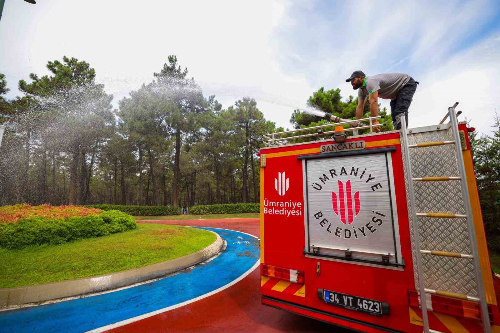 Ümraniye Millet Bahçelerinde 7/24 yangın güvenliği sağlanıyor