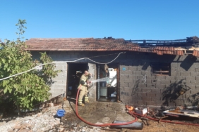 Gönen’de dam yangınına müdahale edildi