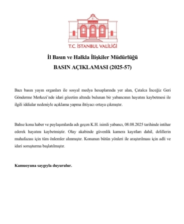 İstanbul Valiliğinden Çatalca’daki iddialarla ilgili açıklama