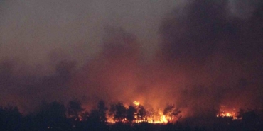 Çanakkale’deki orman yangınına karadan müdahale devam ediyor