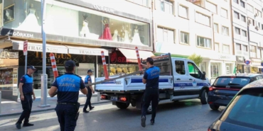 Kaldırım işgallerine zabıta müdahalesi