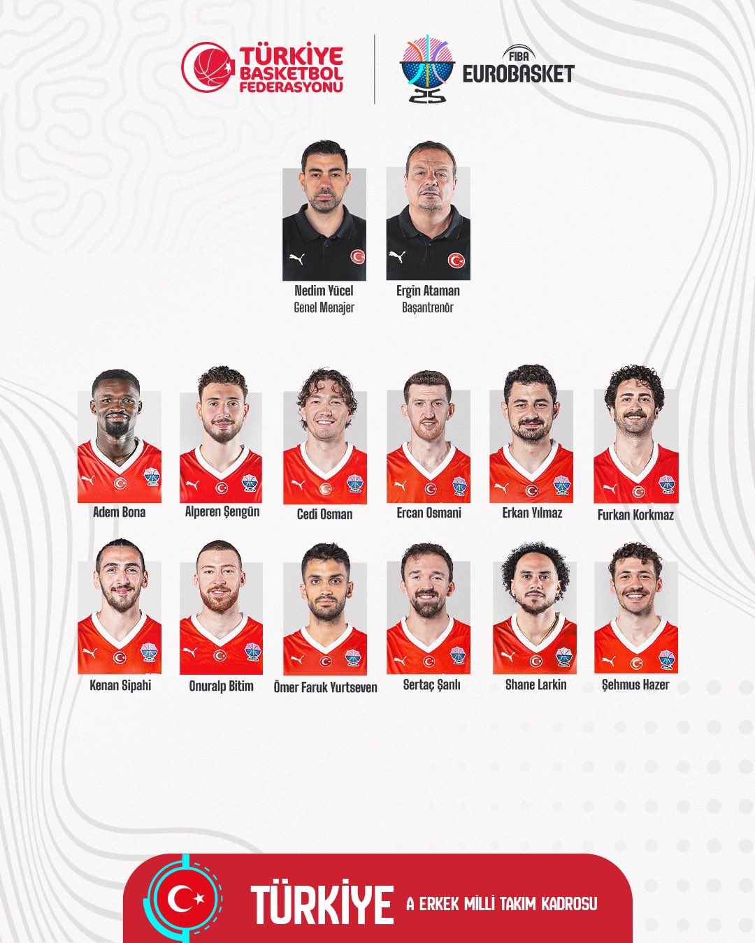 A Milli Basketbol Erkek Takımı’nın EuroBasket 2025 kadrosu açıklandı