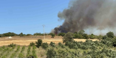 Lapseki’deki orman yangınını söndürme çalışmaları sürüyor