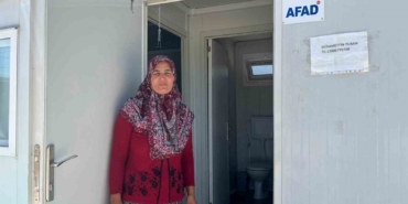 Yangın sonrası kurulan konteynır kentte rahat ve güvenli hayat