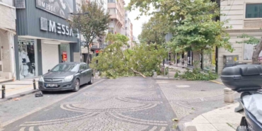 Bandırma’da gece yarısı fırtına: Ağaçlar devrildi, araçlar zarar gördü