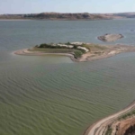 Tekirdağ’da barajda adacıklar oluştu