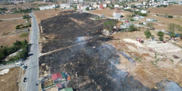 Arnavutköy’de çayırlık alanda yangın paniği