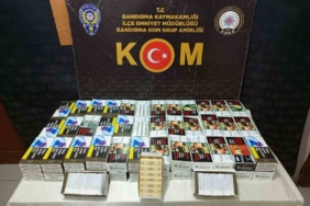 Bandırma’da kaçak makaron operasyonu