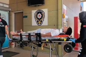 Kamyonet direğe çarptı 3 yaralı