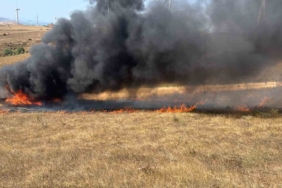Bandırma’da araç ve arazi yangını söndürüldü