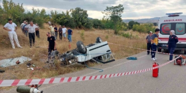 Takla atan otomobildeki sürücü hayatını kaybetti