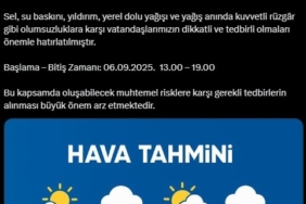 Sakarya’da kuvvetli sağanak yağış uyarısı