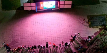 Arnavutköy’de milli heyecan: Yüzlerce kişi dev ekranda Türkiye-Almanya finalini izledi