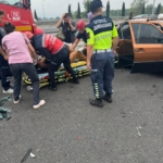 Kuzey Marmara Otoyolu’nda kaza, araç hurdaya döndü: 5 yaralı