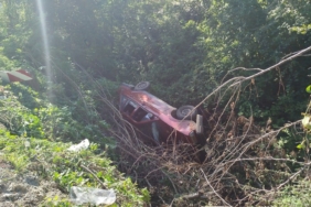 Kontrolden çıkan otomobil şarampole devrildi: 3’ü çocuk, 5 yaralı